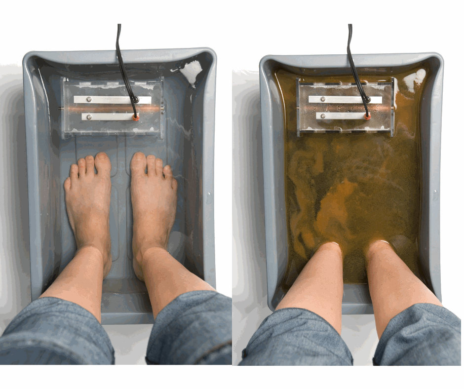 Ionic foot detox bath session