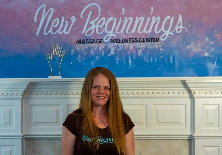 Portrait of Megan Cozzone, Front Desk at New Beginnings Massage Wellness Center in Wyomissing, PA